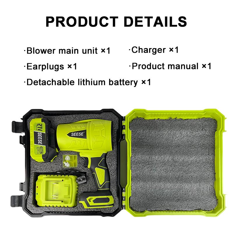 Cordless Turbo Jet Blower – High Power Air Duster for Car Drying & Yard Cleaning