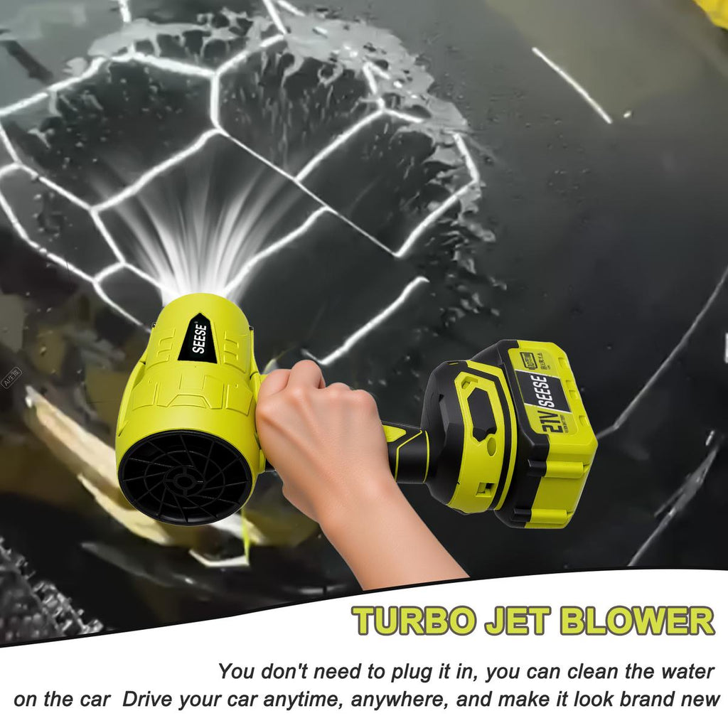 Cordless Turbo Jet Blower – High Power Air Duster for Car Drying & Yard Cleaning